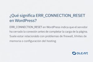 Definición de ERR_CONNECTION_RESET en WordPress relacionado con problemas de servidor
